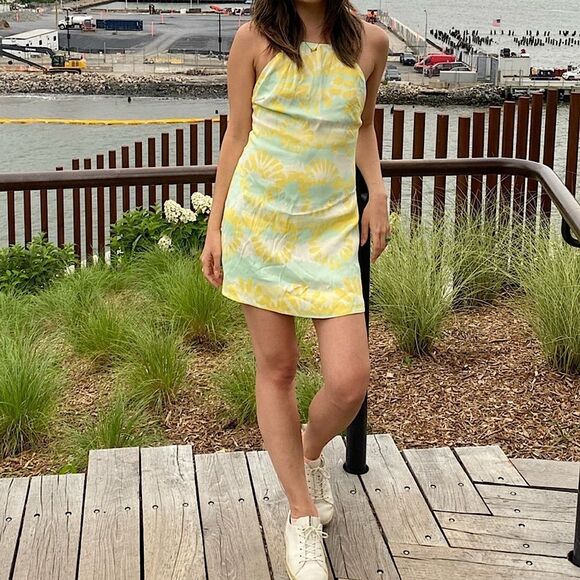Zara Print Mini Halter Dress Size S BLOGGER FAVORITE • TIKTOK • NEW WITH TAGS • - Picture 7 of 15